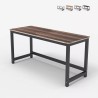 Rechteckiger Bürotisch 120x60cm Holz Metall schwarz modern Bridgeblack 120 