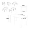 Ausziehbarer Esstisch Tisch 90x51-237cm Konsolentisch Eingangsbereich Garda 
