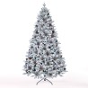 Künstlicher geschmückter und verschneiter 240cm Weihnachtsbaum mit Tannenzapfen Uppsala Rabatte