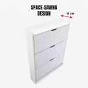 Moderne platzsparender schmaler Schuhschrank mit 3 Kipptüren Shong Preis