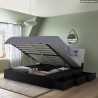 Bett Doppelbett Polsterbett hochklappbar 160x200 cm mit Bettkasten Design Steyr King Angebot