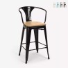 Hoher barhocker industrielles design bar küche Steel Wood Back Light Sales