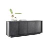 Moderne Design-Kommode mit 4 Türen in Marmoroptik 180x43x79cm Athens Lagerbestand