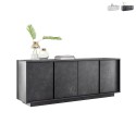 Moderne Design-Kommode mit 4 Türen in Marmoroptik 180x43x79cm Athens Aktion