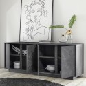 Moderne Design-Kommode mit 4 Türen in Marmoroptik 180x43x79cm Athens Maße