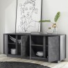 Moderne Design-Kommode mit 4 Türen in Marmoroptik 180x43x79cm Athens Maße