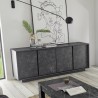 Moderne Design-Kommode mit 4 Türen in Marmoroptik 180x43x79cm Athens Preis