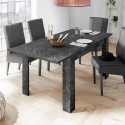 Moderner ausziehbarer Esstisch in Marmor-Optik 90x137-185cm Auris Angebot
