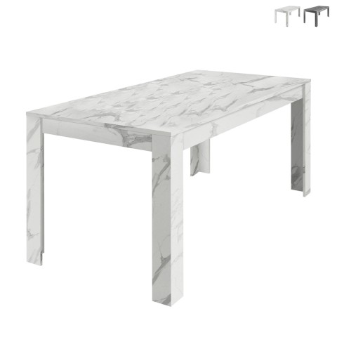 Esstisch 180x90cm moderner Marmoreffekt Excelsior Aktion