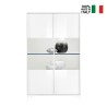 Moderne Design-Vitrine für Wohnzimmer, 2 Glastüren, Modell Bellac Katalog