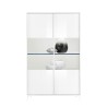 Moderne Design-Vitrine für Wohnzimmer, 2 Glastüren, Modell Bellac Auswahl