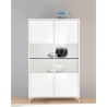 Moderne Design-Vitrine für Wohnzimmer, 2 Glastüren, Modell Bellac Eigenschaften