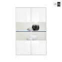Moderne Design-Vitrine für Wohnzimmer, 2 Glastüren, Modell Bellac Verkauf