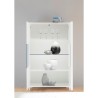 Moderne Design-Vitrine für Wohnzimmer, 2 Glastüren, Modell Bellac Maße