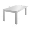 Esstisch 180x90 cm weiß hochglanz Eiche Bellerose Sales