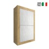 Weißer Schrank 4 Türen Hochkommode Küche Holz Novia WB Basic Rabatte