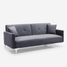 3-Sitzer-Schlafsofa aus Samtstoff mit Modernem Design Villolus 