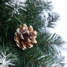 künstlicher verschneiter Weihnachtsbaum 180 cm grün mit Tannenzapfen Poyakonda Angebot