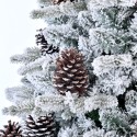 Künstlicher geschmückter und verschneiter 240cm Weihnachtsbaum mit Tannenzapfen Uppsala Angebot