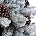 Künstlicher geschmückter und verschneiter 240cm Weihnachtsbaum mit Tannenzapfen Uppsala Sales