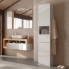 Mobile Badezimmersäule mit drehbarem weißem Spiegel- und Schubladentürchen Tilda Sales