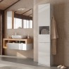 Weißer drehbarer Badhochschrank mit Spiegeltür und Schublade Tilda Sales