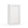 Platzsparender Badezimmerschrank 1 Tür 42x35x78cm Hochglanz Weiß Sammy Angebot