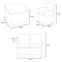Set Gartenmöbel 2 Sessel Sofa Tisch Aufbewahrungsbox Sitzgruppe Riccione Grand Soleil Modell
