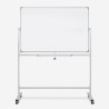 Weiße doppelseitige Magnettafel 120x90cm mit Rollen Albert L Aktion
