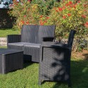 Set Gartenmöbel 2 Sessel Sofa Tisch Aufbewahrungsbox Sitzgruppe Riccione Grand Soleil Katalog