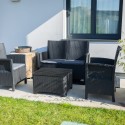 Set Gartenmöbel 2 Sessel Sofa Tisch Aufbewahrungsbox Sitzgruppe Riccione Grand Soleil Verkauf