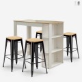 set hoher tisch 120x60cm 4 hocker küche  bar weiß holz galles Aktion
