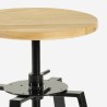 Set hoher Tisch 120x60cm und 4 drehbare verstellbare Hocker Redmond 