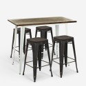 set hoher tisch 120x60  weiß 4 hocker bar industrieller stil navarro  Katalog