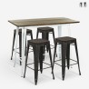 set tisch 120x60 weiß 4 vintage hockern bar swanton Verkauf