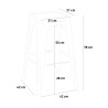 set hoher tisch 140x40cm  2 hocker schwarz industrieller stil holz bar küche knott Modell