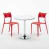 Weiß Rund Tisch und 2 Stühle Farbiges Polypropylen-Innenmastenset Parisienne Long Island Preis