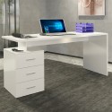 Moderner Büroschreibtisch mit 3 Schubladen 160x60x75cm New Selina Basic Sales