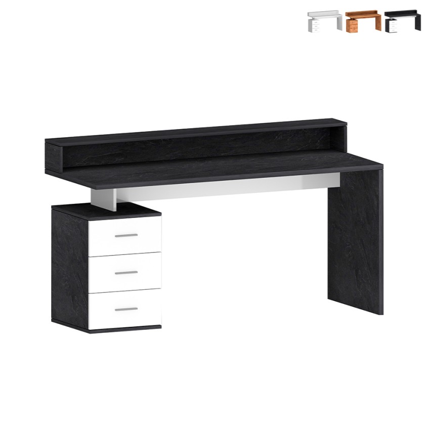 Büroschreibtisch 160x60x90cm, 3 Schubladen mit Aufsatz, New Selina S Plus Aktion Büroschreibtisch 160x60x90cm, 3 Schubladen mit Aufsatz, New Selina S Plus Aktion