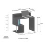 Platzsparender Schreibtisch für Zuhause und Büro 100x50x92,5cm mit Aufsatz Esse 2 Plus 
