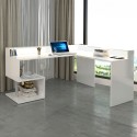 Moderne Eckschreibtisch für Zuhause und Büro mit Aufsatz Esse 2 A Plus 