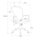 Ergonomischer Bürostuhl aus Stoff mit Kopfstütze Im Sepang Moon-Design Sales