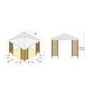 Gartenpavillon aus Holz 3x3m weißes PVC-UV-Schutzdach Fox JT40 Pocket Angebot
