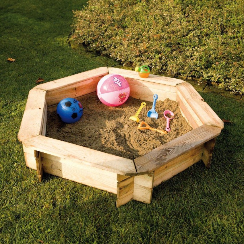 Holz-Sandkasten für Kinder Garten Außenbereich 180x26cm Tuttifrutti Aktion Holz-Sandkasten für Kinder Garten Außenbereich 180x26cm Tuttifrutti Aktion