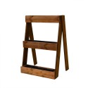 Blumenkasten Holz schräg 3 Fächer für Terrasse und Balkon Aktion