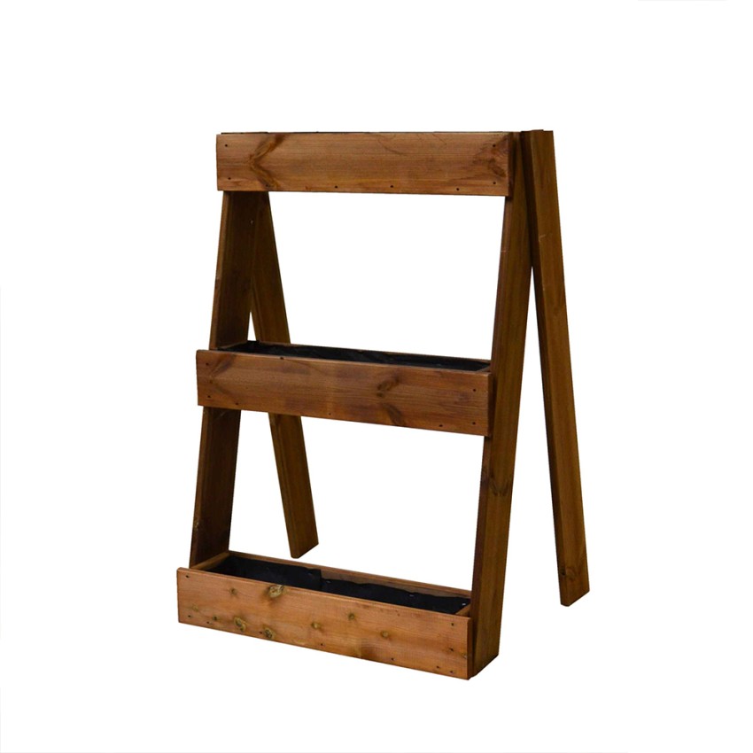 Blumenkasten Holz schräg 3 Fächer für Terrasse und Balkon Aktion Blumenkasten Holz schräg 3 Fächer für Terrasse und Balkon Aktion