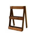 Blumenkasten Holz schräg 3 Fächer für Terrasse und Balkon Aktion