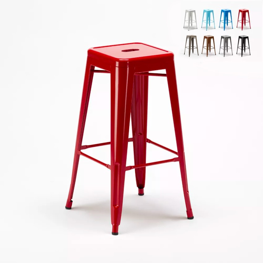 Tolix Hocker 76cm Stahl Metall Barhocker für Bar und Küche Steel Up Aktion