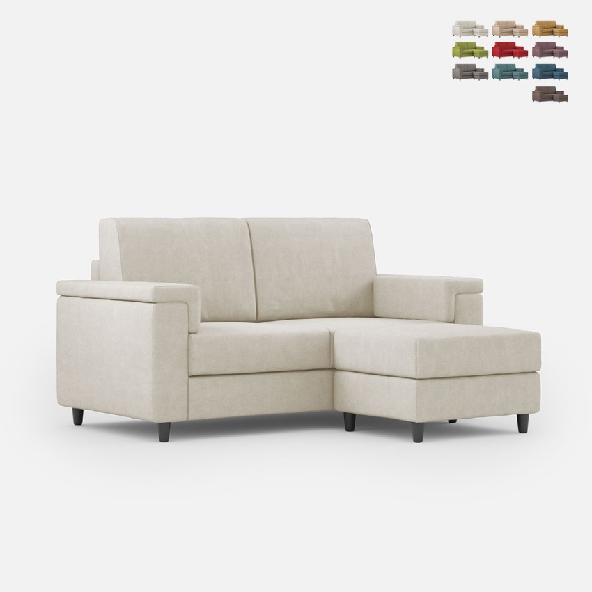 Modernes 2-Sitzer Sofa mit Pouf aus Stoff Marrak 120P Aktion Modernes 2-Sitzer Sofa mit Pouf aus Stoff Marrak 120P Aktion