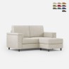 Modernes 2-Sitzer Sofa mit Pouf aus Stoff Marrak 120P Aktion